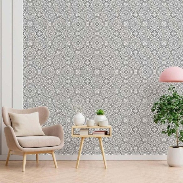 Papel de Parede Adesivo Floral Mandala N012062