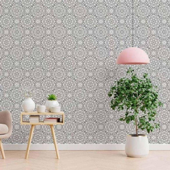 Papel de Parede Adesivo Floral Mandala N012062