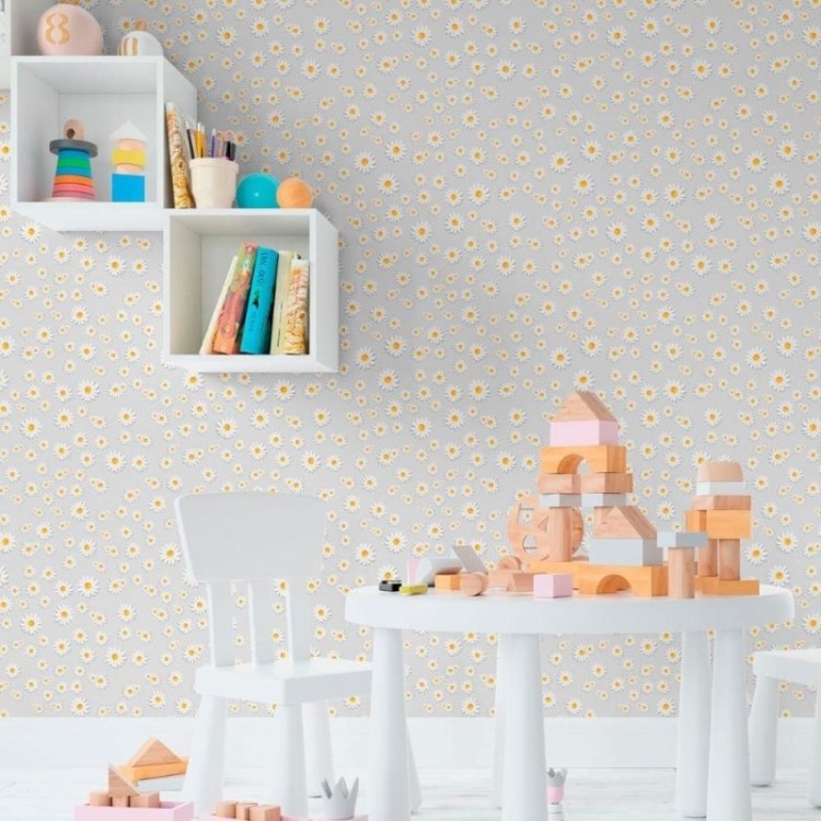 Papel de Parede Adesivo Floral Margaridas N011115