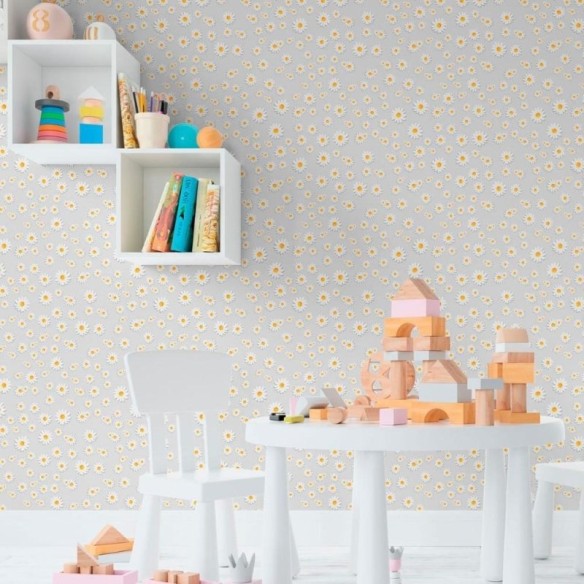 Papel de Parede Adesivo Floral Margaridas N011115
