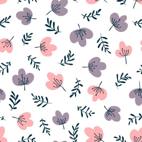 Papel de Parede Adesivo Floral Minimalista N013146