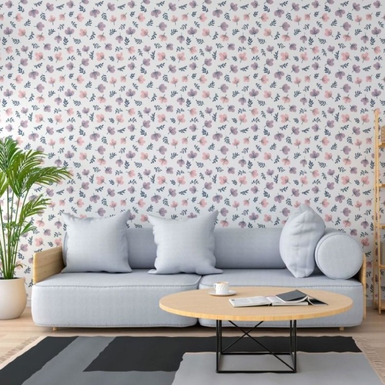 Papel de Parede Adesivo Floral Minimalista N013146