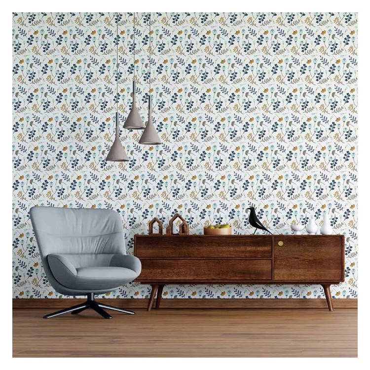 Papel de Parede Adesivo Floral Minimalista N09020