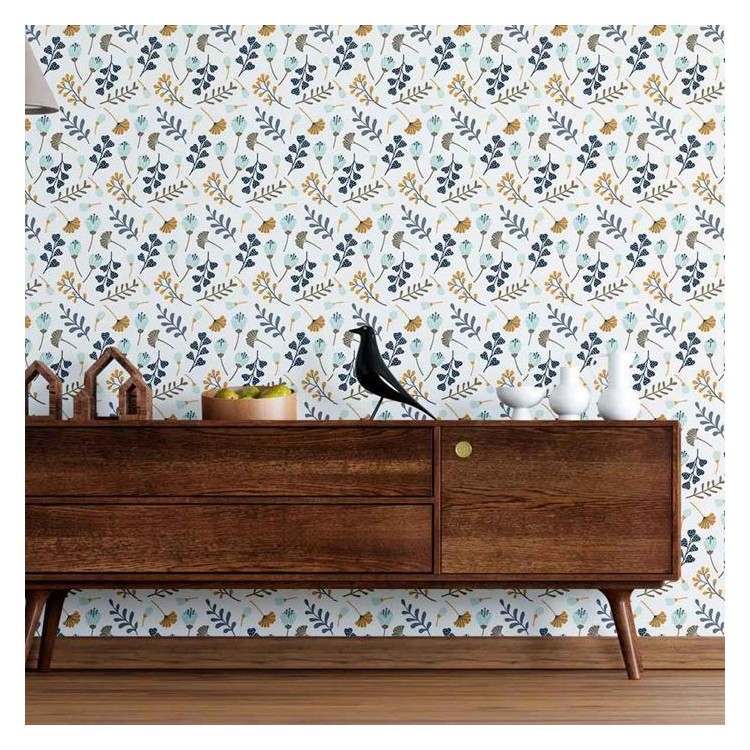 Papel de Parede Adesivo Floral Minimalista N09020