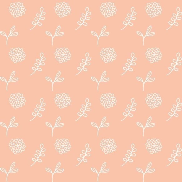 Papel de Parede Adesivo Floral Minimalista Salmão N08040