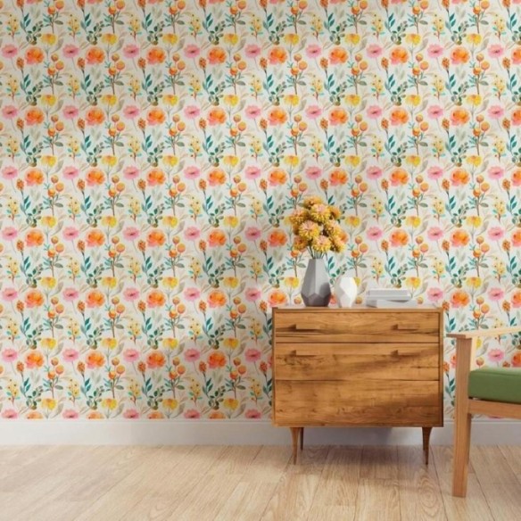Papel de Parede Adesivo Floral N011107