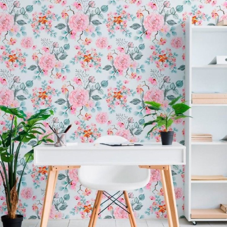 Papel de Parede Adesivo Floral N011133