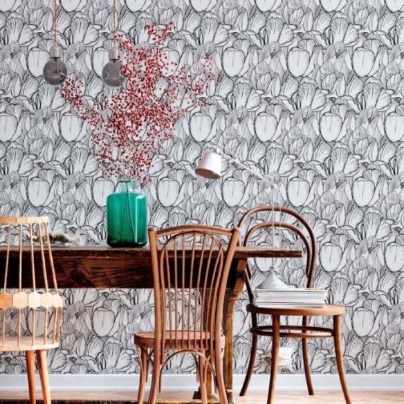 Papel de Parede Adesivo Floral N012113