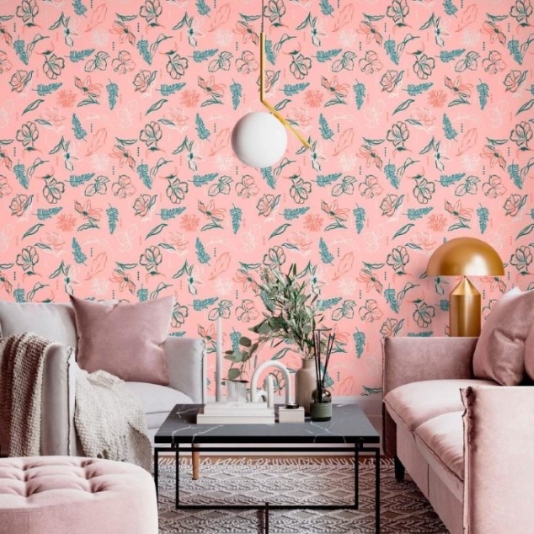 Papel de Parede Adesivo Floral N013124