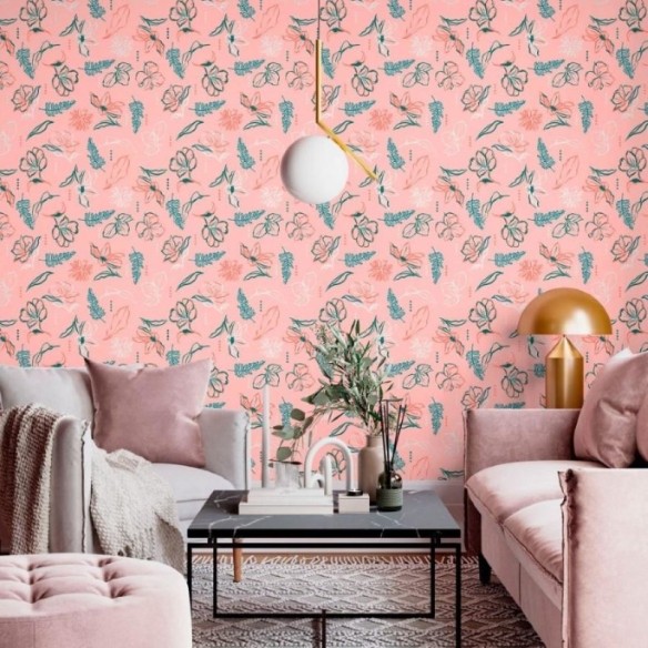 Papel de Parede Adesivo Floral N013124