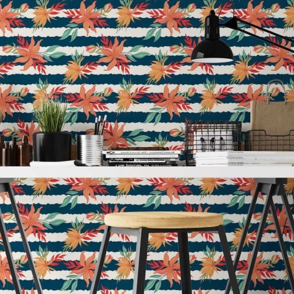 Papel de Parede Adesivo Floral N02269
