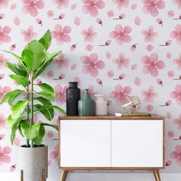 Papel de Parede Adesivo Floral N04198