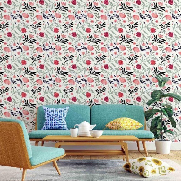 Papel de Parede Adesivo Floral N142