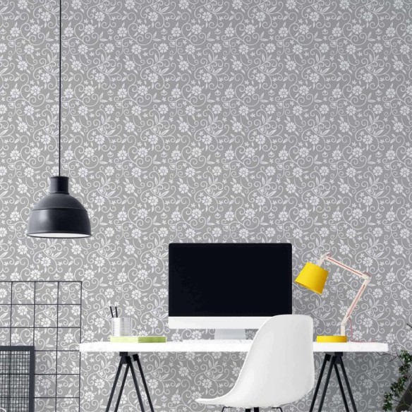 Papel de Parede Adesivo Floral N1901797406F
