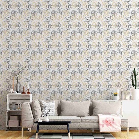Papel de Parede Adesivo Floral N2081