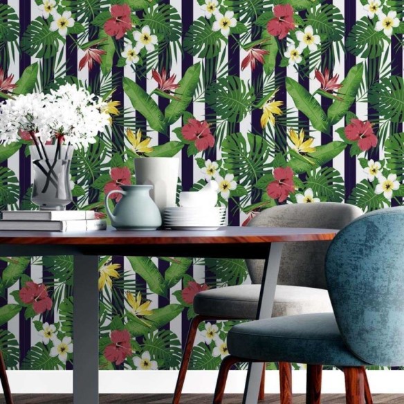 Papel de Parede Adesivo Floral N2430