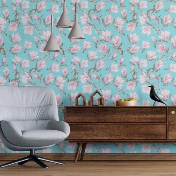 Papel de Parede Adesivo Floral N24304