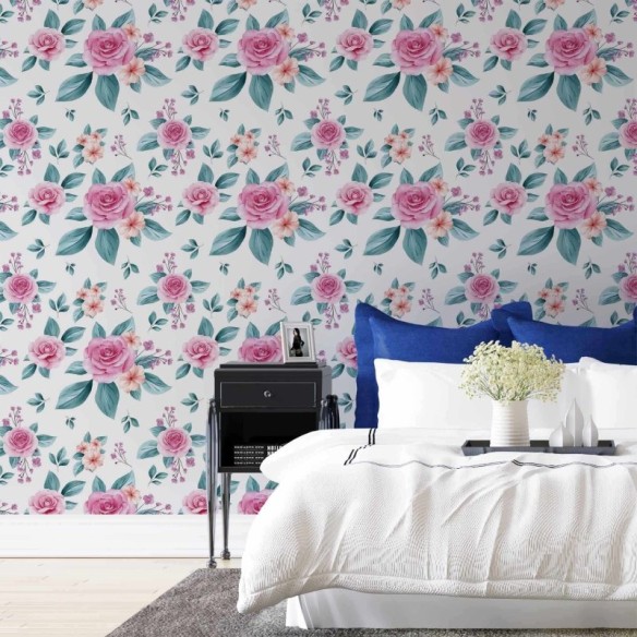 Papel de Parede Adesivo Floral N244