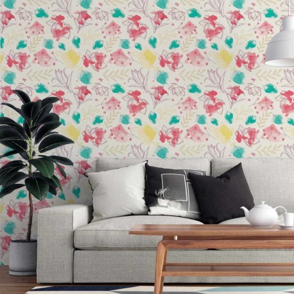 Papel de Parede Adesivo Floral N41985