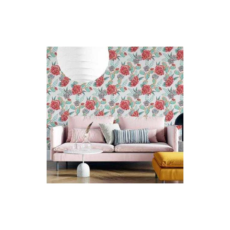 Papel de Parede Adesivo Floral N718