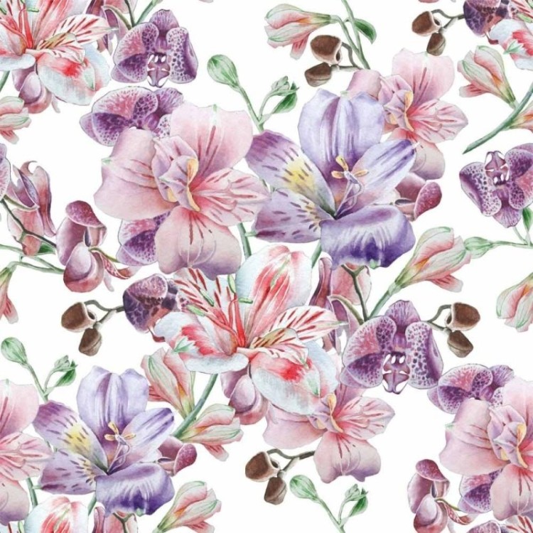 Papel de Parede Adesivo Floral Orquideas N015128