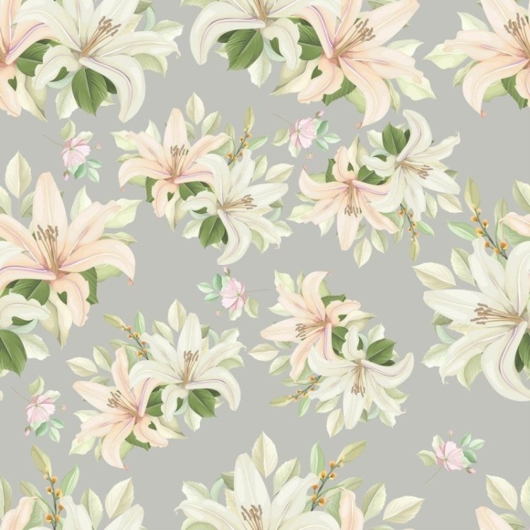 Papel de Parede Adesivo floral pastel N014059