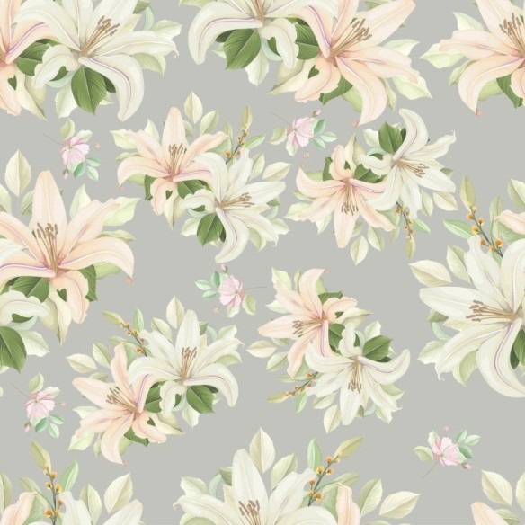 Papel de Parede Adesivo floral pastel N014059