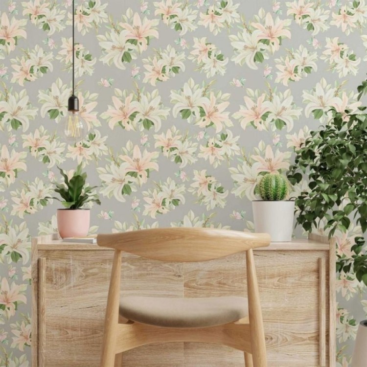Papel de Parede Adesivo floral pastel N014059