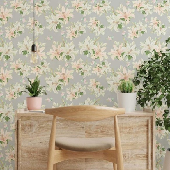 Papel de Parede Adesivo floral pastel N014059