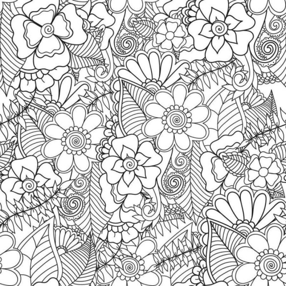 Papel de Parede Adesivo Floral Preto e Branco N010117