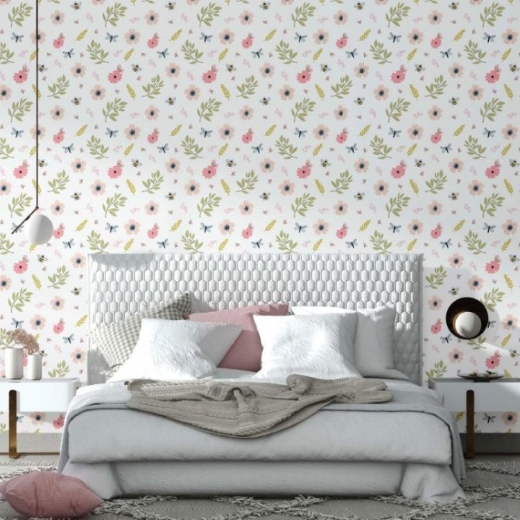Papel de Parede Adesivo floral primavera N014054