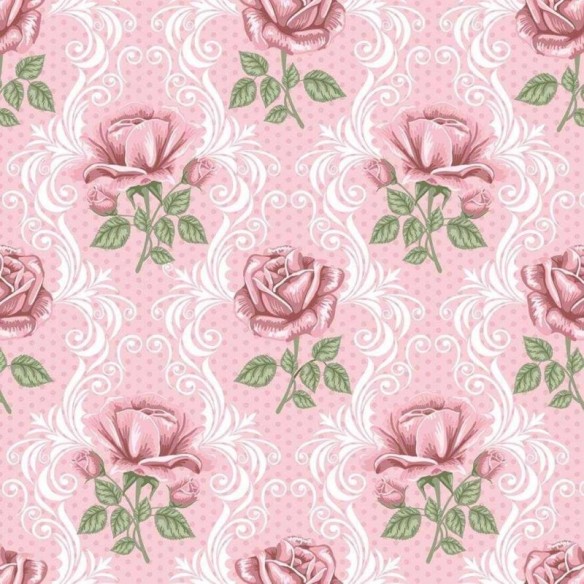 Papel de Parede Adesivo Floral Rosa 111061931