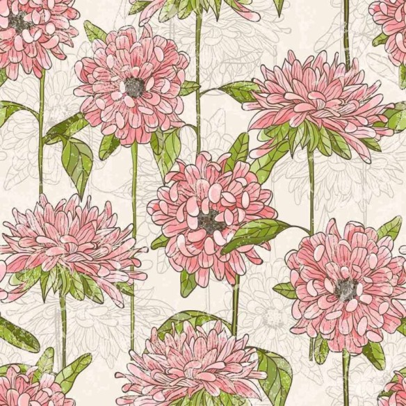 Papel de Parede Adesivo Floral Rosa 115867783