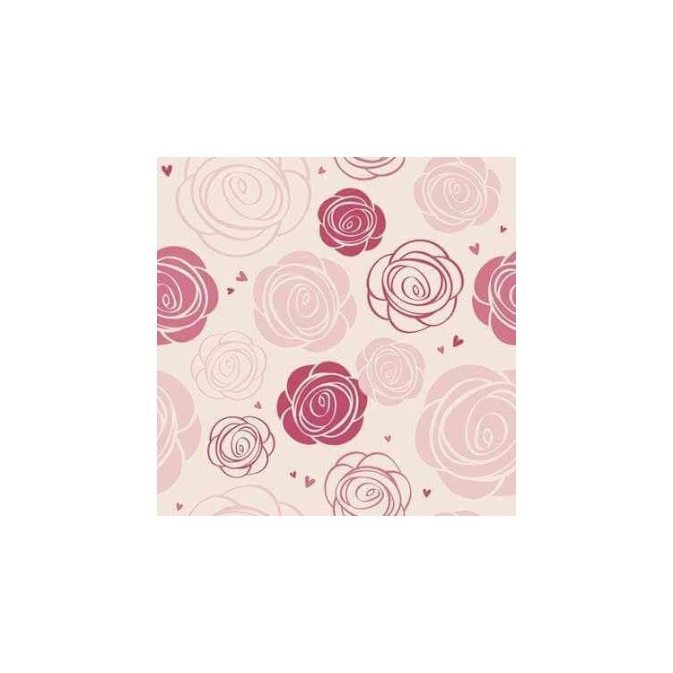 Papel de Parede Adesivo Floral Rosa 151642877