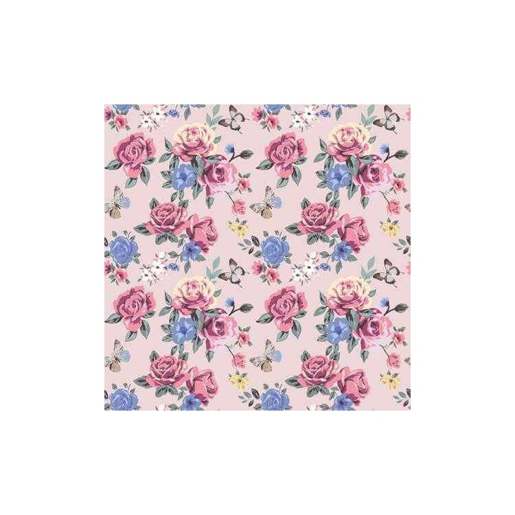 Papel de Parede Adesivo Floral Rosa 155994284