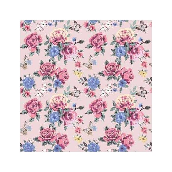 Papel de Parede Adesivo Floral Rosa 155994284