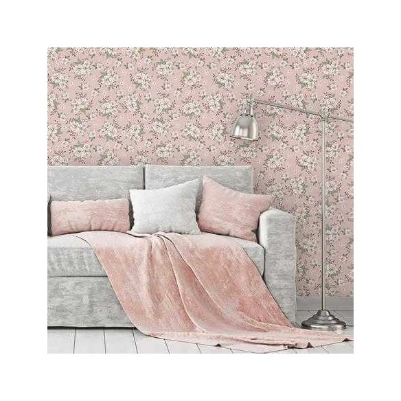 Papel de Parede Adesivo Floral Rosa 175558820