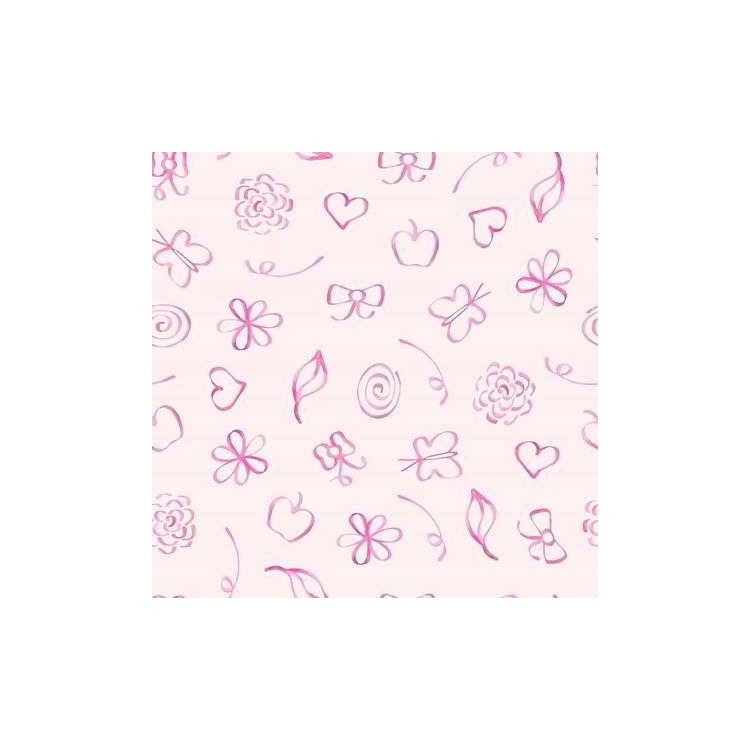 Papel de Parede Adesivo Floral Rosa 292213718