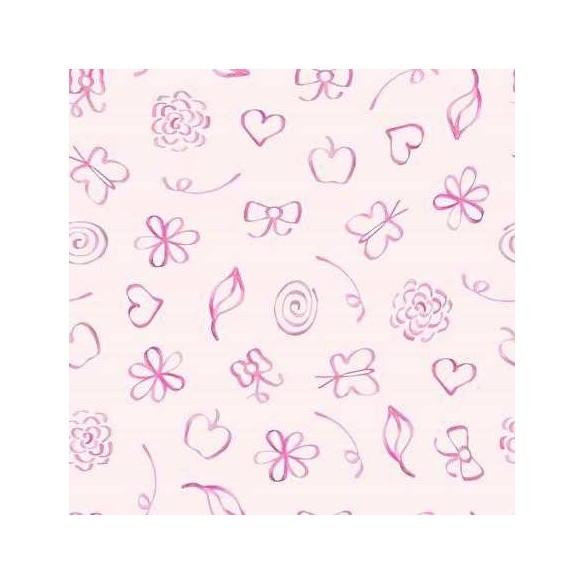 Papel de Parede Adesivo Floral Rosa 292213718