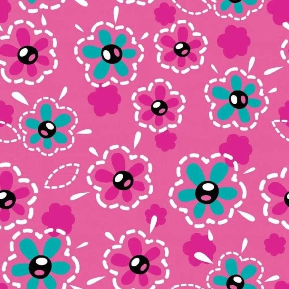 Papel de Parede Adesivo Floral Rosa 472766272