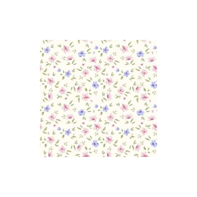 Papel de Parede Adesivo Floral Rosa e Roxo...