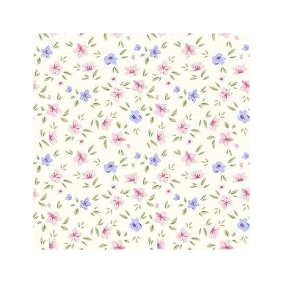 Papel de Parede Adesivo Floral Rosa e Roxo 130660139