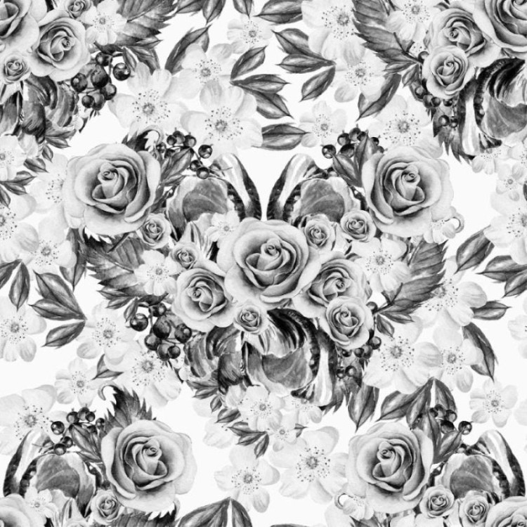 Papel de Parede Adesivo Floral Rosas  N012149