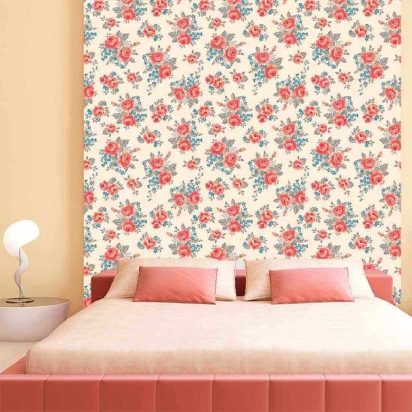 Papel de Parede Adesivo Floral Rosas 159536975