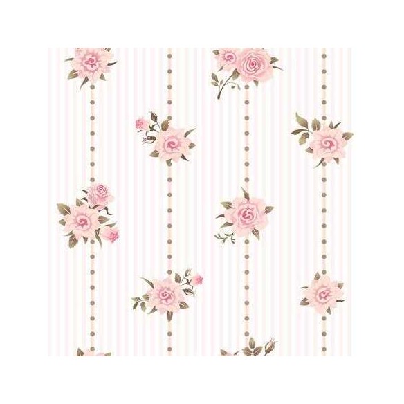 Papel de Parede Adesivo Floral Rosas 292153838