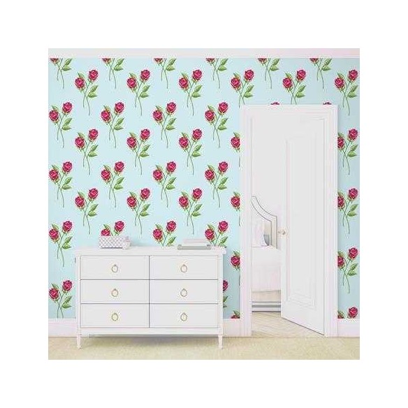 Papel de Parede Adesivo Floral Rosas 74717963