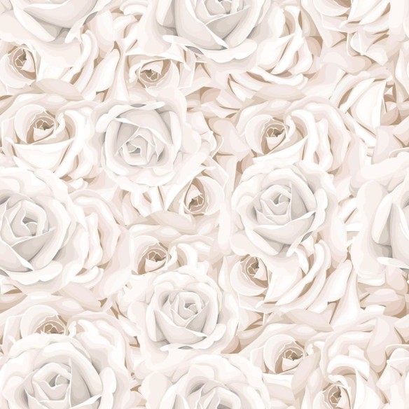 Papel de Parede Adesivo Floral Rosas Brancas N010111