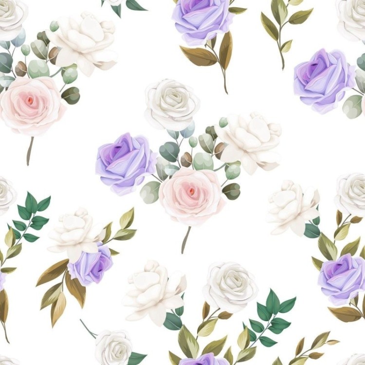 Papel de Parede Adesivo Floral Rosas N012008