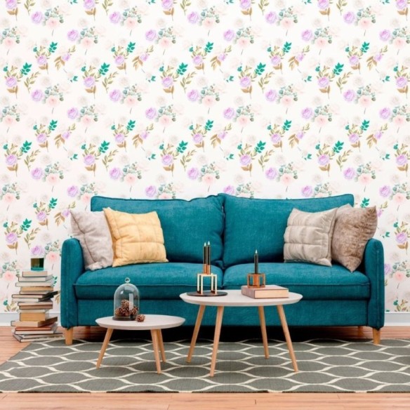 Papel de Parede Adesivo Floral Rosas N012008