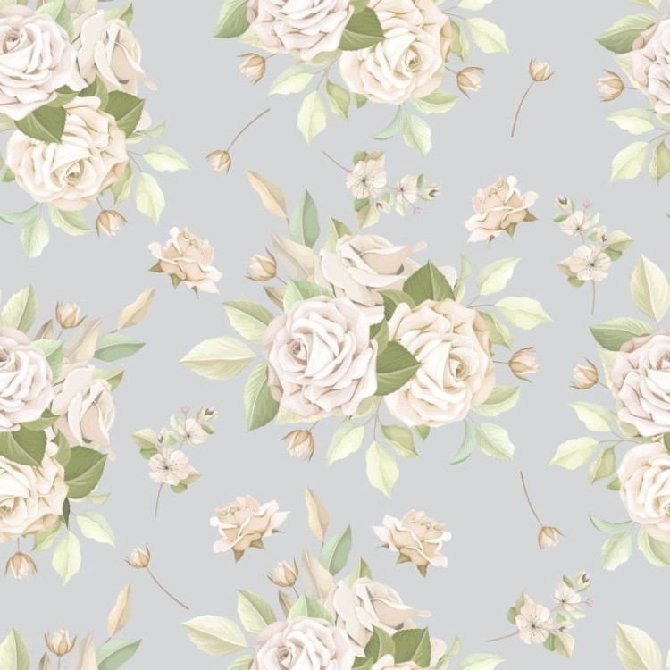 Papel de Parede Adesivo Floral Rosas N013086